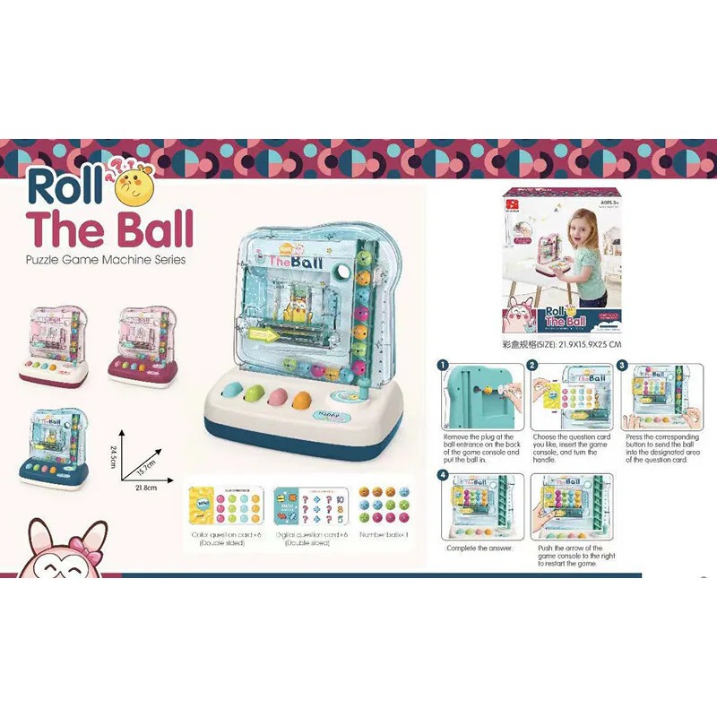 升級版益趣滾珠 5568 電動版 綠粉二色 益智滾玩具軌道球親子城堡遊戲機接球機禮品闖關桌面遊戲玩具 黑冷媽-細節圖3