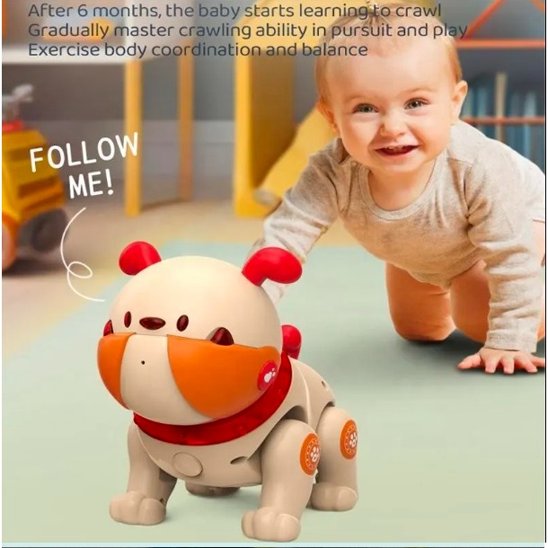 紅外線觸摸淘氣嘟嘟狗 四色隨機出貨 AI狗狗 BG1539 兒童AI智慧語音狗觸摸感應錄音複讀遙控機器狗早教益智 黑冷媽-細節圖2