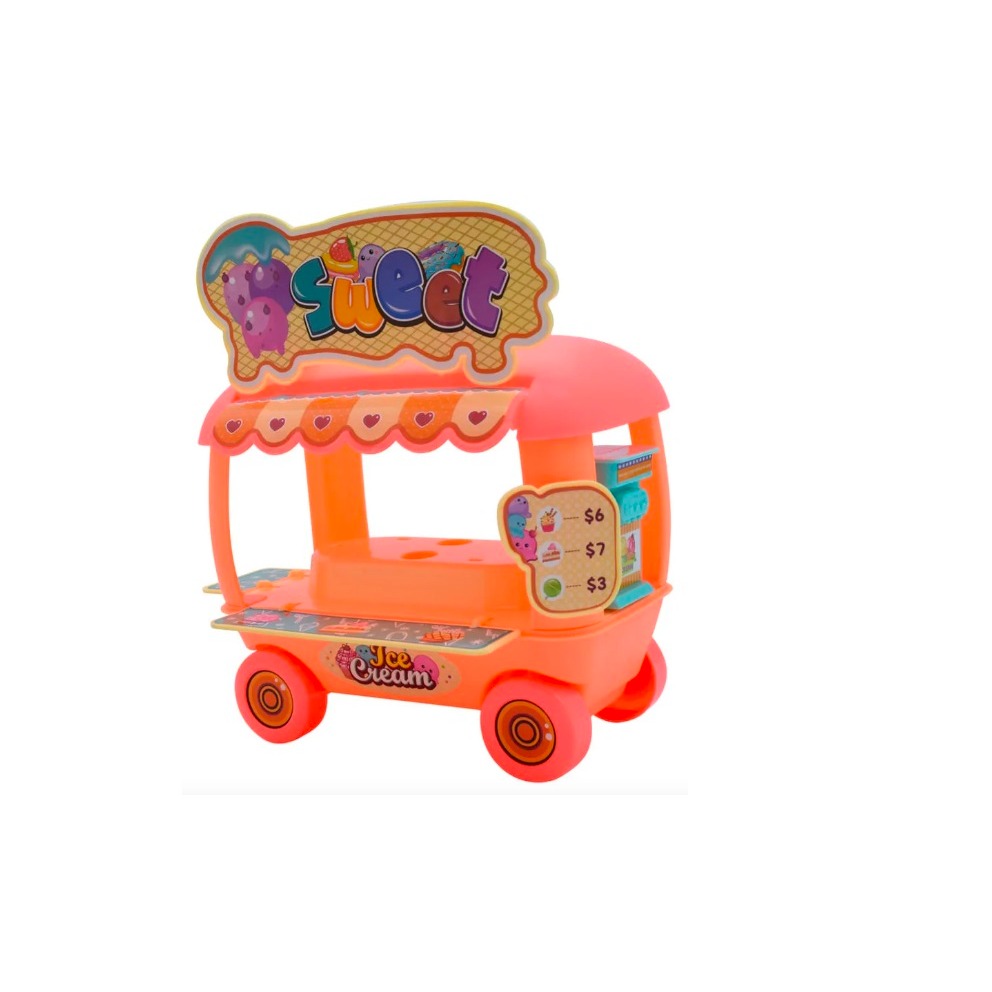 歡樂雪糕車 88001 33pcs 小小甜點車 需組裝 DIY組裝 冰淇淋攤車 家家酒遊戲 女孩過家家玩具 黑冷媽-細節圖4