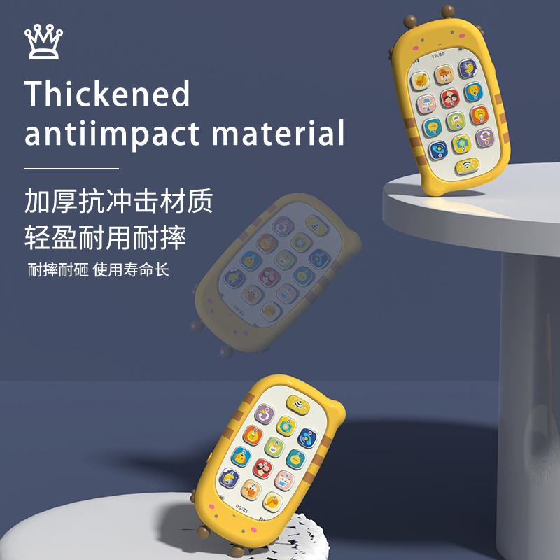 皇兒 趣味卡通手機  多款 嬰兒玩具手機 可啃咬0-3歲益智早教雙語模擬手機男女寶寶玩具 (泰)黑冷媽-細節圖3