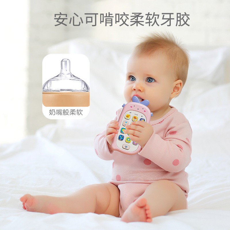 皇兒 趣味卡通手機  多款 嬰兒玩具手機 可啃咬0-3歲益智早教雙語模擬手機男女寶寶玩具 (泰)黑冷媽-細節圖6