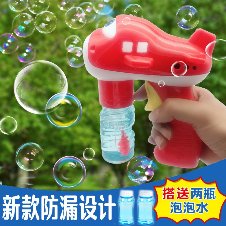 飛機造型慣性泡泡機 藍紅二色 手壓式泡泡槍 慣性飛機泡泡槍 飛機泡泡機 慣性泡泡機 泡泡槍 免電池 黑冷媽-細節圖3