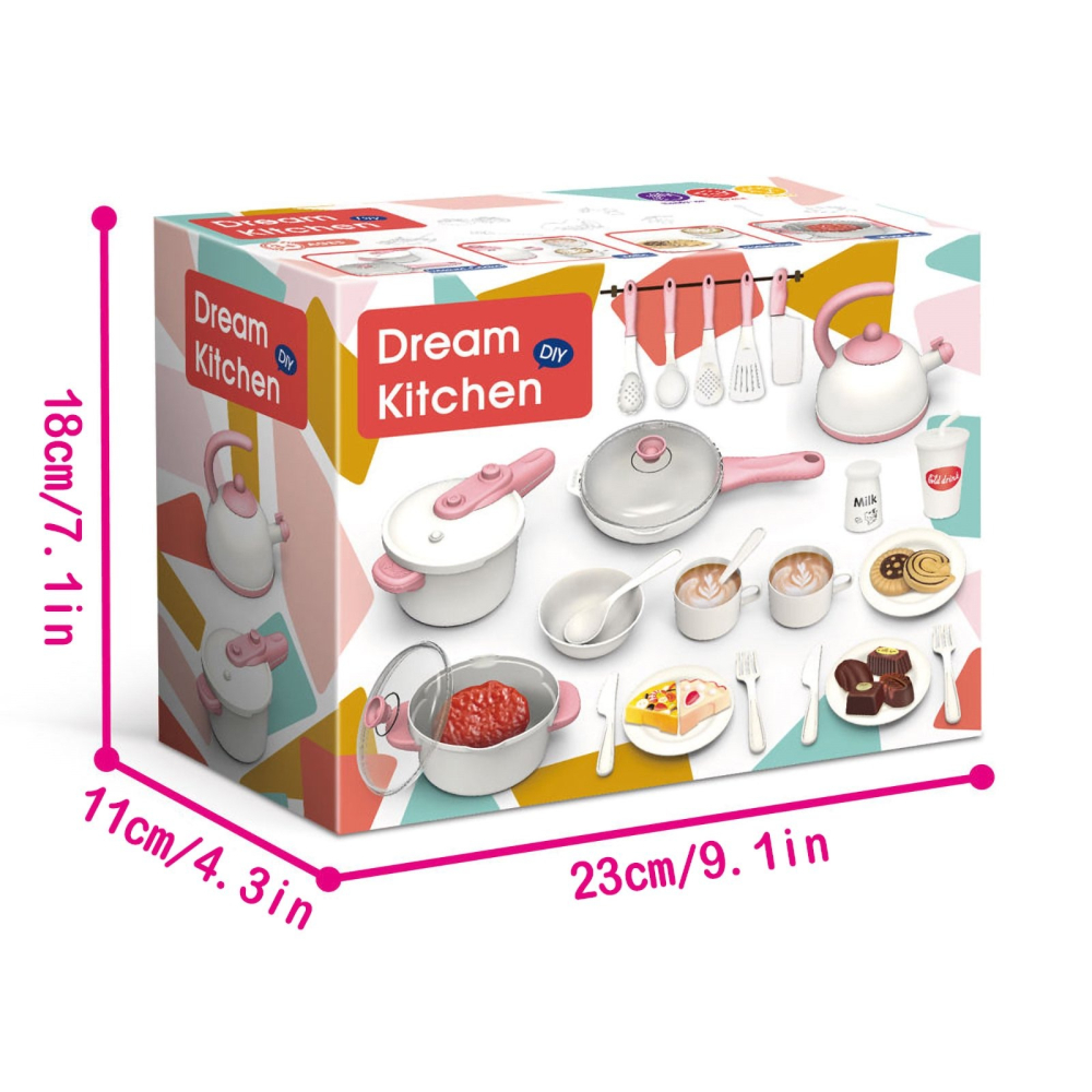 聲光音樂觸摸廚房豪華組 501-1 二色混裝 過家家模擬觸摸廚房餐具聲光音樂水果蛋糕切切樂玩具套裝 (詰) 黑冷媽-細節圖4