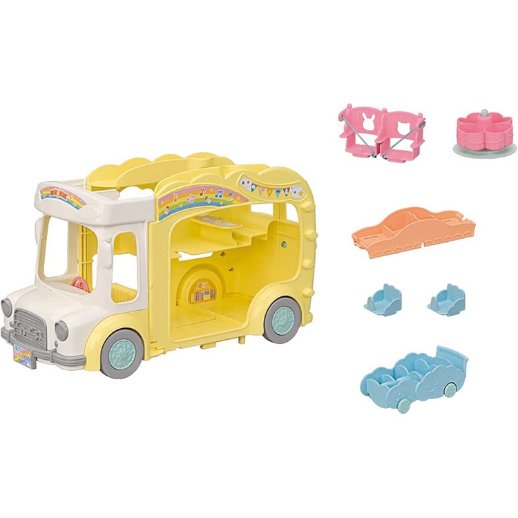 EPOCH 森林家族 歡樂彩虹幼稚園校車組(不含人偶) PE15317  家家酒 校車 娃娃車 兒童玩具 禮物 黑冷媽-細節圖3