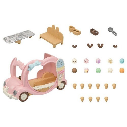 森林家族 Sylvanian Family 冰淇淋餐車組 EP14652 不含人偶 冰淇淋車 家家酒 EPOCH-細節圖3