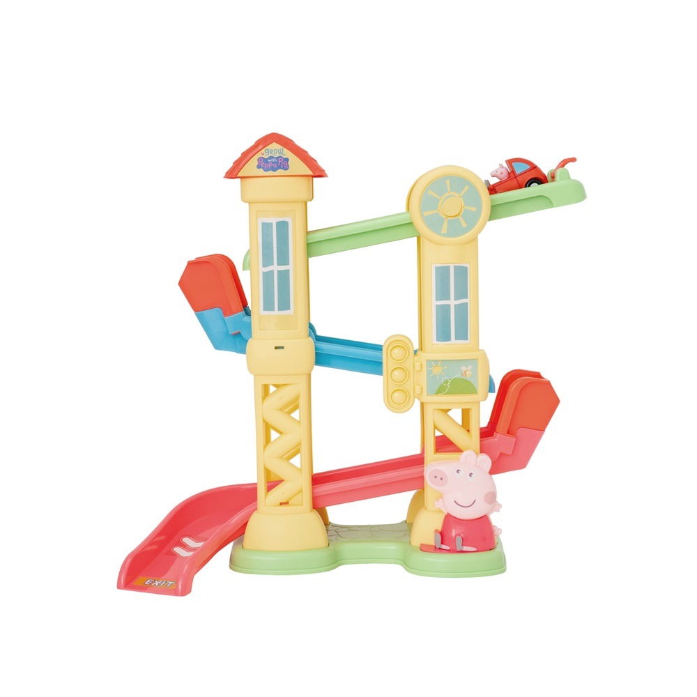 粉紅豬小妹 寶貝翻滾車 PE50414 佩佩豬 peppa pig 翻滾車 小車塔 機關車塔(伯寶行) 黑冷媽-細節圖2