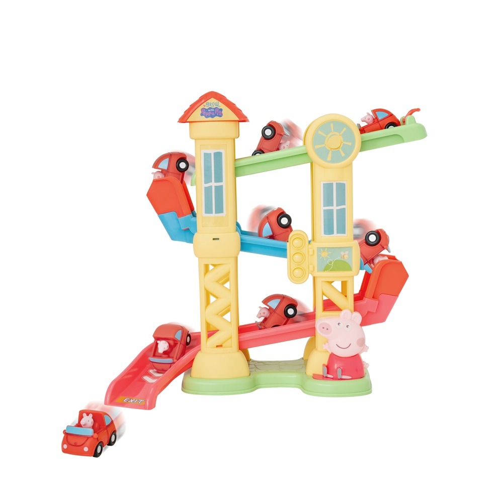 粉紅豬小妹 寶貝翻滾車 PE50414 佩佩豬 peppa pig 翻滾車 小車塔 機關車塔(伯寶行) 黑冷媽-細節圖3