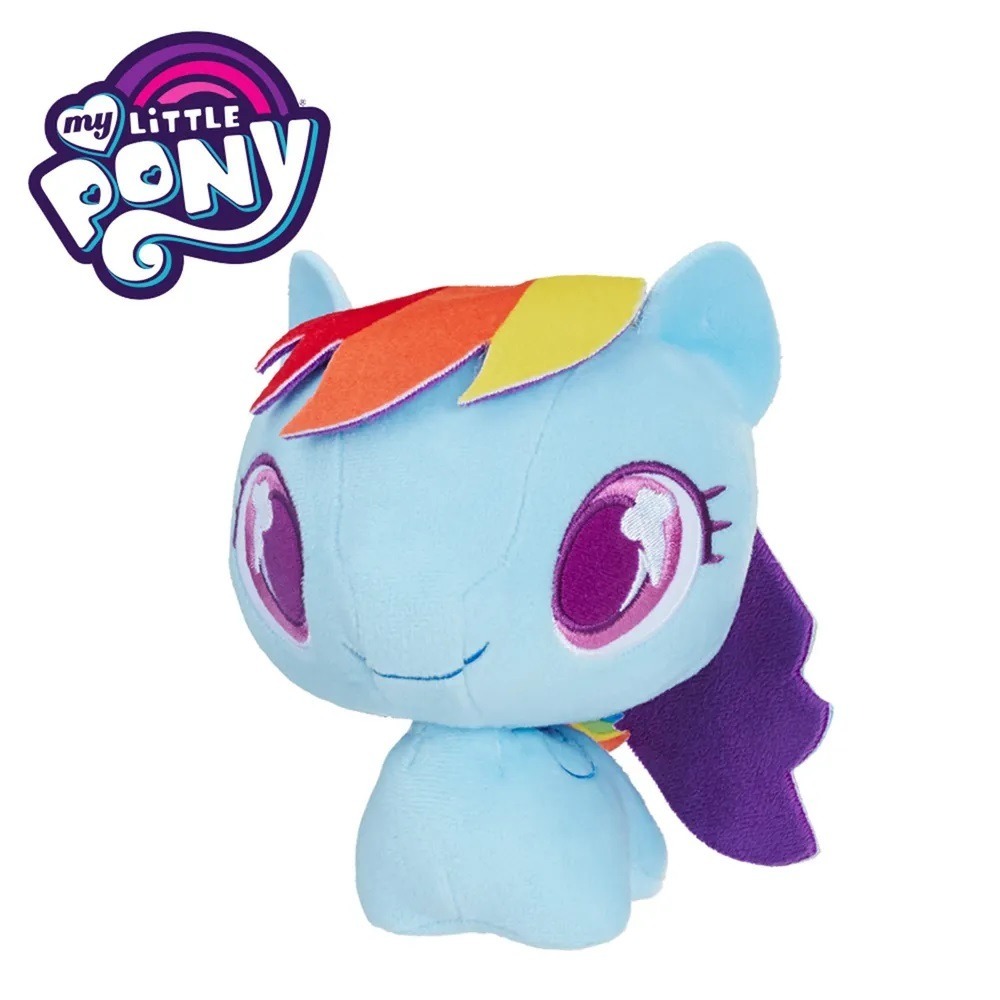 特價出清 Hasbro 孩之寶 -彩虹小馬6.5吋大頭絨毛 絨毛玩偶 my Little pony  黑冷媽-規格圖1