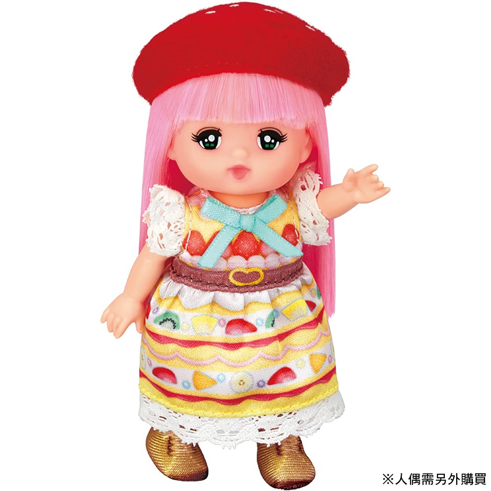 迷你小美樂配件 衣服 蛋糕小洋裝&熊熊吊帶褲組 家家酒 口袋小美樂 pilot 女孩玩具 兒童玩具 黑冷媽-細節圖3