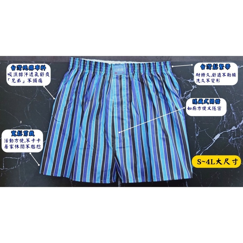 ❤️彰化現貨 台灣製 爸爸內褲 四角褲 男生 純棉 內褲 平口褲 純棉平口褲 四角內褲 大尺寸內褲 前開內褲  老人內褲-細節圖5