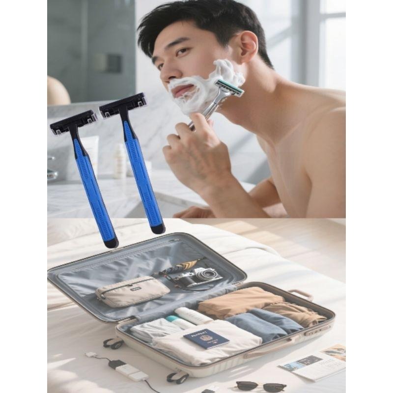 【刮鬍刀 】拋棄式刮鬍刀 一次性刮鬍刀 碳鋼剃鬍刀 除毛刀 旅行刮鬍刀 拋棄式刮鬍刀 飯店 露營 出差 盥洗用品 除毛-細節圖2