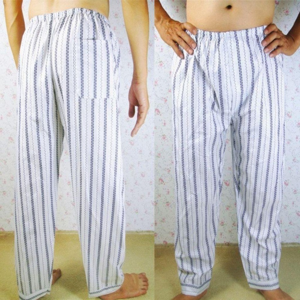 【彰化現貨】 爸爸棉睡褲  加厚阿公居家褲 開檔褲 老人睡褲 男睡褲 居家褲 傳統睡褲 休閒褲 男長褲 薄長褲 空調褲-細節圖3