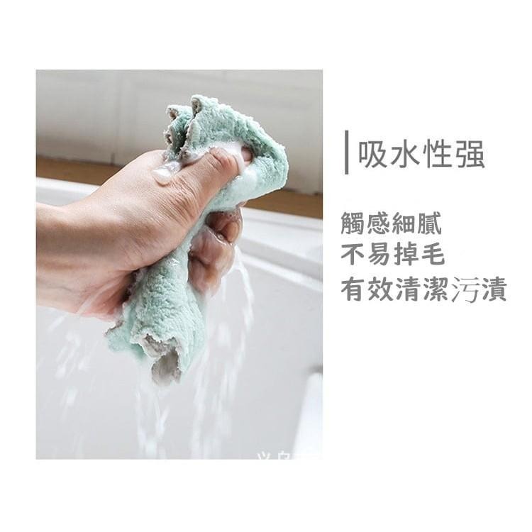 【珊瑚絨抹布25x25cm】 強力吸水 不掉毛 雙面抹布 無水痕抹布 百潔布 抹布 清潔布 洗碗 餐桌擦拭 洗碗布-細節圖6