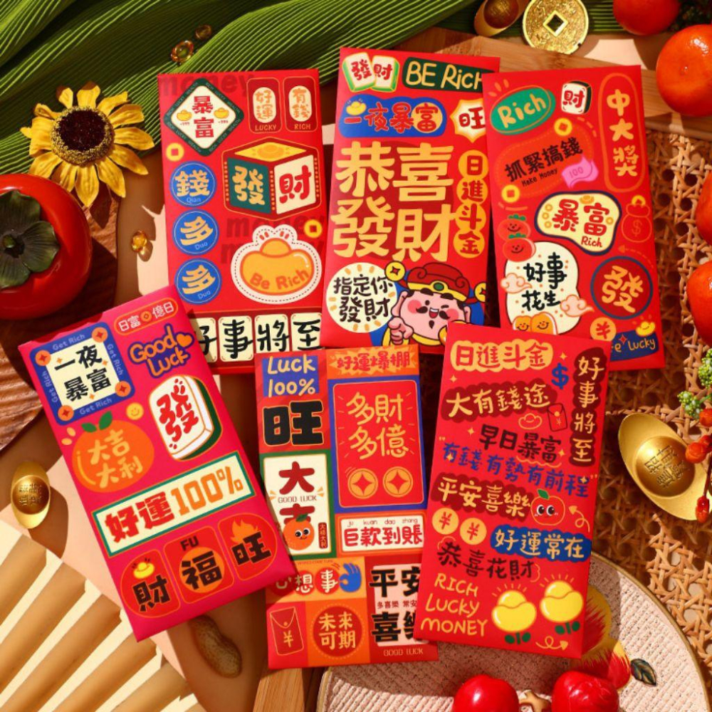 🔥台灣現貨【2026馬年燙金紅包】 新年紅包 千元紅包 生日紅包 暴富 信封袋 抖音紅包 春節送禮 大紅包 過年 紅包袋-細節圖9