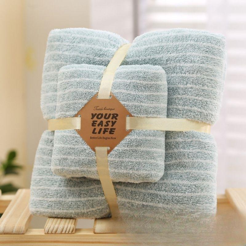 雲朵絨陽離子浴巾（買浴巾送毛巾）浴巾組 毛巾 禮物 珊瑚絨浴巾 吸水浴巾 大浴巾 大毛巾-細節圖6