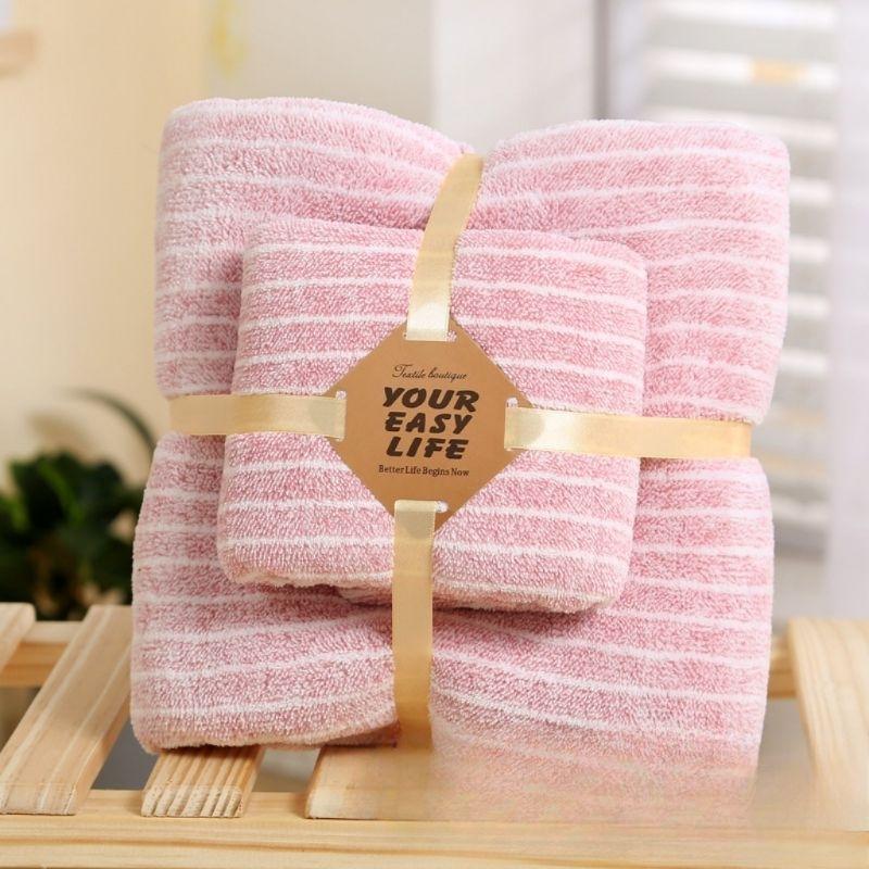 雲朵絨陽離子浴巾（買浴巾送毛巾）浴巾組 毛巾 禮物 珊瑚絨浴巾 吸水浴巾 大浴巾 大毛巾-細節圖7