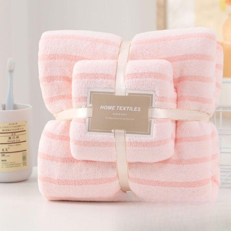 雲朵絨陽離子浴巾（買浴巾送毛巾）浴巾組 毛巾 禮物 珊瑚絨浴巾 吸水浴巾 大浴巾 大毛巾-細節圖8