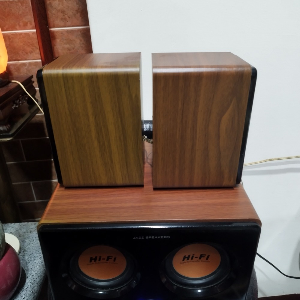 JS 震天雷-雙重低 音全木質三件式多媒體喇叭(J Y3240)~二手商品-細節圖3