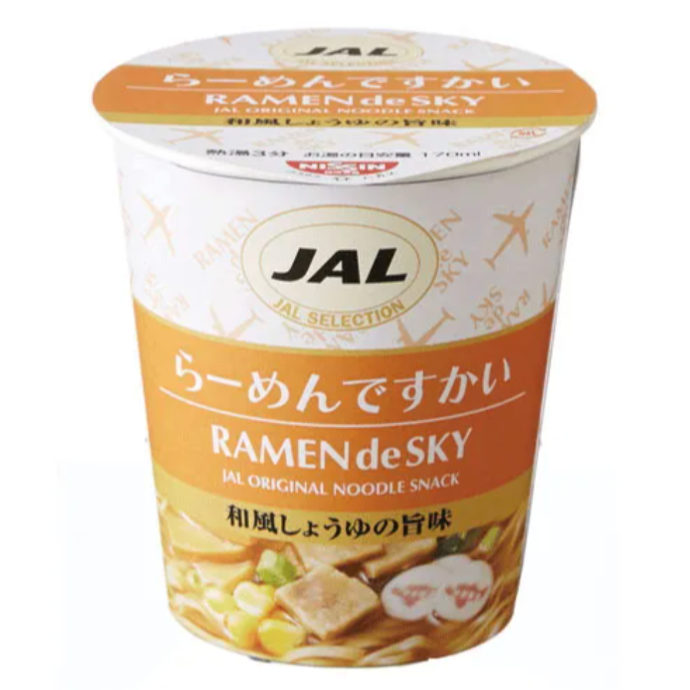 日本 日清JAL 日本航空泡麵 JALUX杯麵 和風醬油 天空醬油拉麵 強棒海鮮麵 昆布烏龍麵 鰹魚蕎麥麵-規格圖1