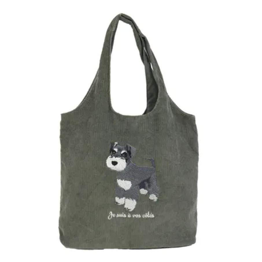 預購＆發票🌷日本 貓 狗 刺繡 手提包 肩揹包 鬥牛犬 布偶貓 收納包 寵物 雪納瑞 法鬥 送禮 包包 柴犬 黑貓-細節圖6