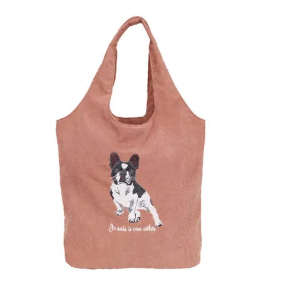 預購＆發票🌷日本 貓 狗 刺繡 手提包 肩揹包 鬥牛犬 布偶貓 收納包 寵物 雪納瑞 法鬥 送禮 包包 柴犬 黑貓-細節圖7