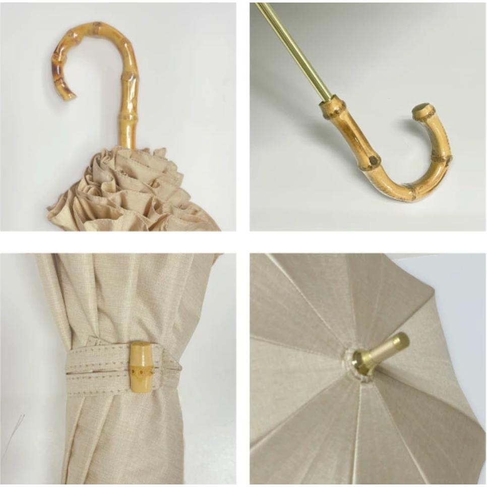 發票🌷日本 雨傘 pink trick 抗uv 防風傘 完全遮陽 浪漫波浪 日系公主風 晴雨兼用 傘 陽傘 兩段折傘-細節圖3