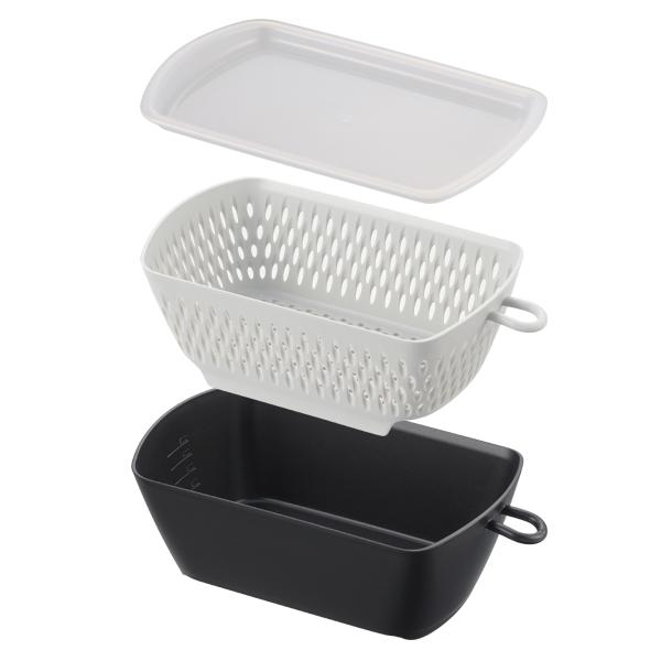 發票🌷日本製 多功能瀝水籃 微波 瀝水 計量 分類 濾網 輕巧 廚房必備 超方便 超好用 萬用 多功能-細節圖6