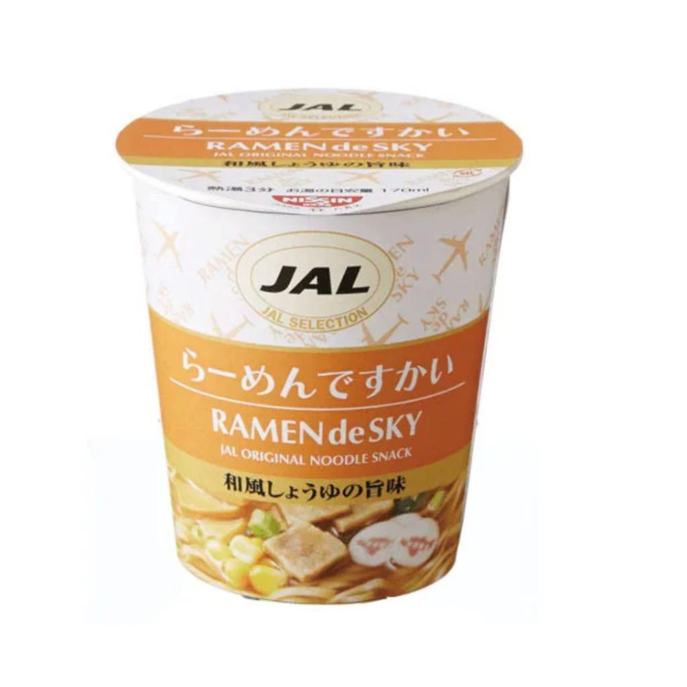 現貨＆發票🌹日本 日清JAL 日本航空泡麵 JALUX杯麵 和風醬油 天空醬油拉麵 強棒海鮮麵 昆布烏龍麵 鰹魚蕎麥麵-細節圖2