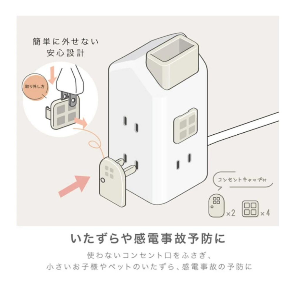 發票🌷日本 造型延長線 轉接頭 豆腐頭 USB孔 插座 2M 可愛 療癒小物 居家 辦公 轉接 延長 房屋造型 日系-細節圖6