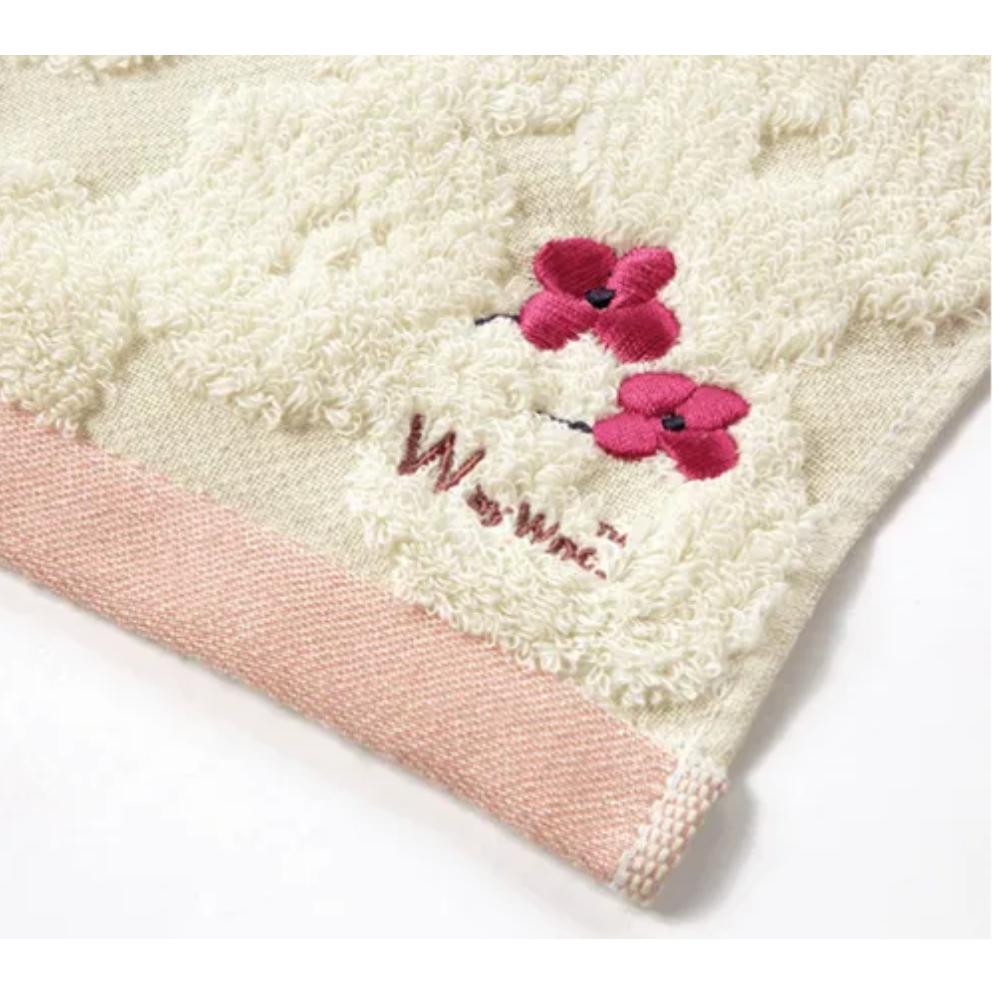 發票🌷日本 WPC 刺繡小方巾 小毛巾 擦臉巾 毛巾 刺繡 熱銷 日系 居家 戶外 萬用毛巾 手巾 送禮自用-細節圖8