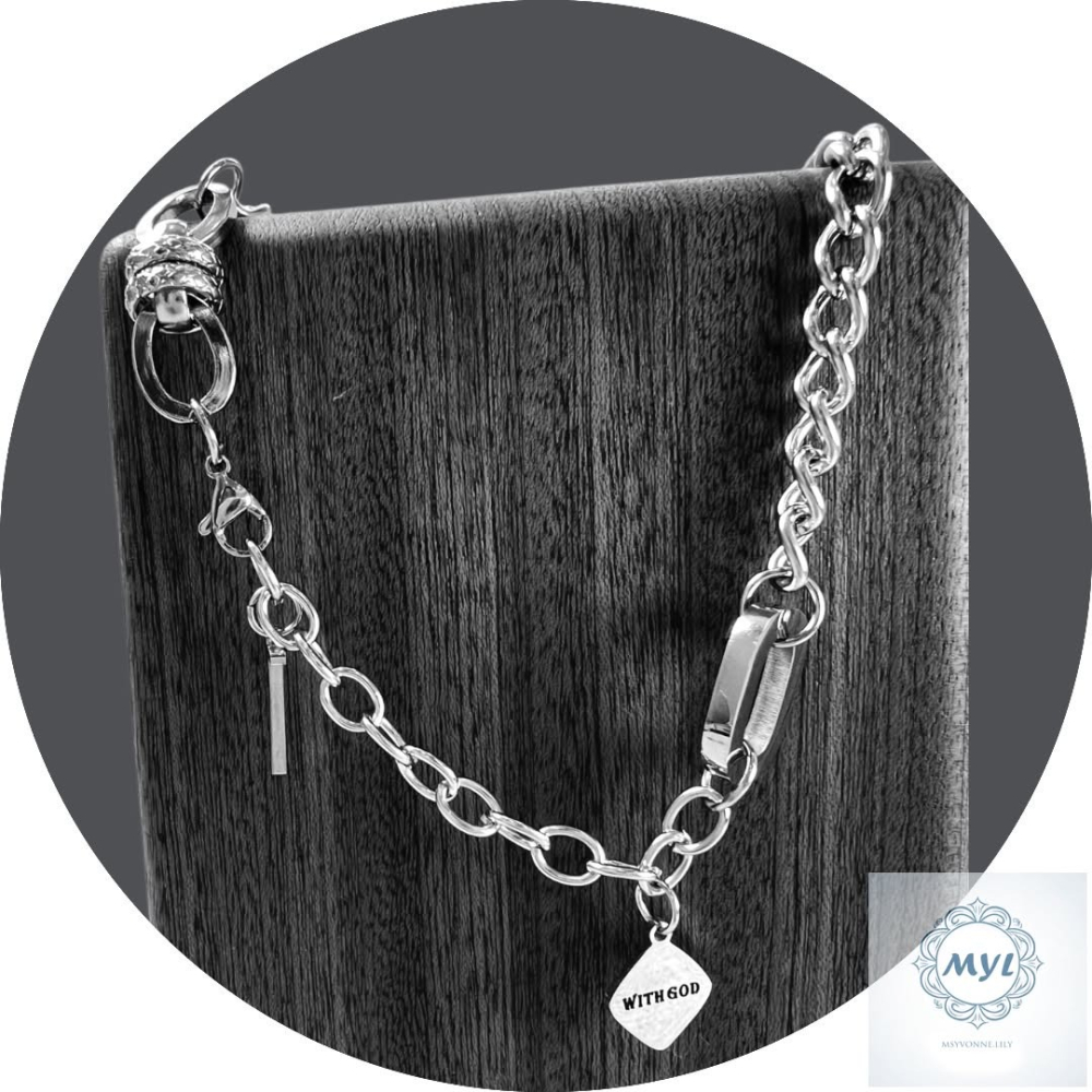 MYL 韓國  設計款項鍊 小眾高級感Necklace 『現貨』項鍊長度約: 42.5cm(不含延長錬)鋼質 極簡個性款-細節圖6