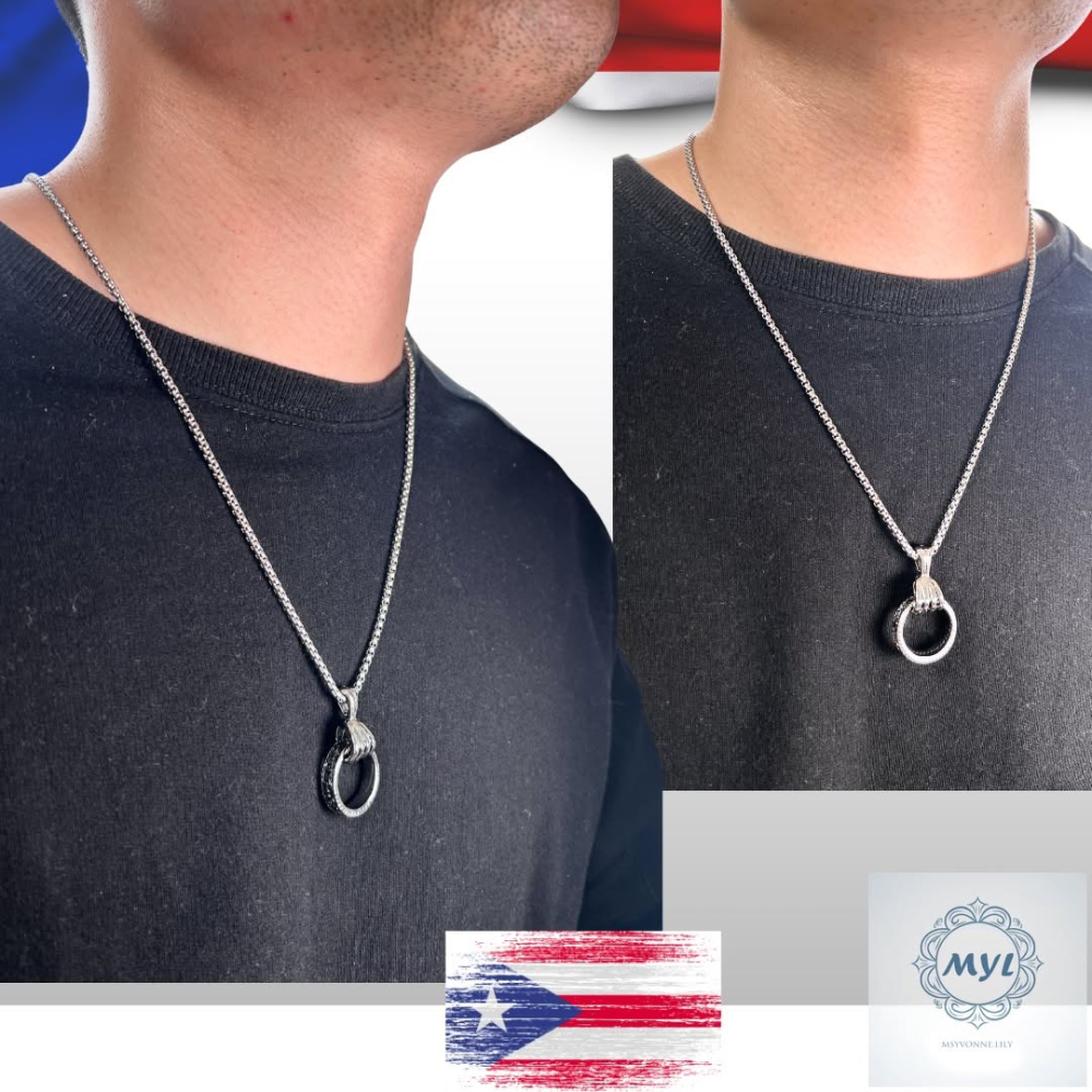 MYL【韓系極簡】不鏽鋼銀色 極簡金屬感吊墜項鍊Necklace 簡約街頭風『現貨』鍊條全長約68cm（不含延長鍊及吊墜-細節圖3