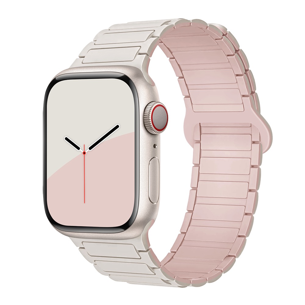 MYL【蘋果手錶帶星光矽膠】超強柔韌感三株磁吸力 適用Apple Watch錶帶S10 9 8 7 SE 42m 46m-規格圖11