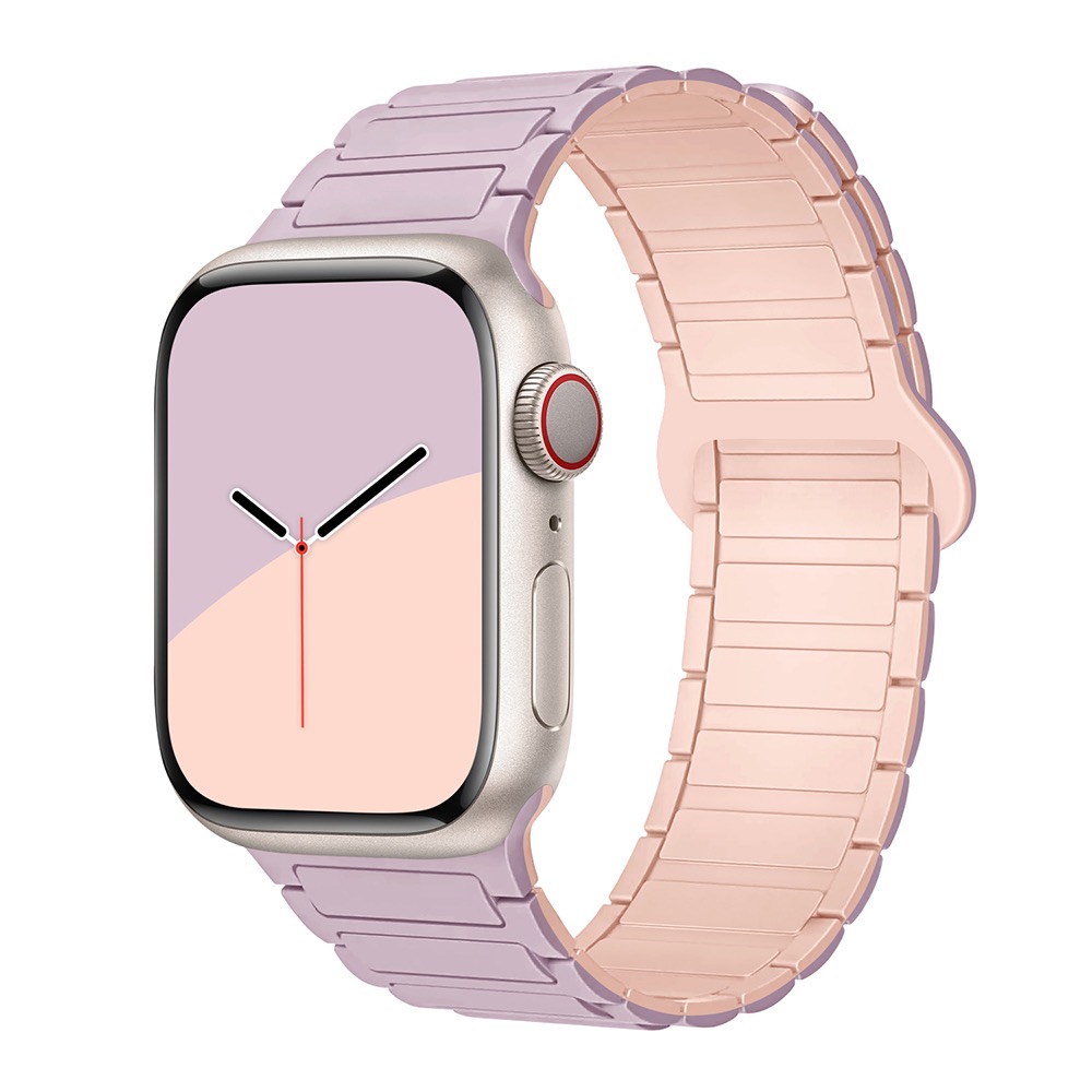 MYL【蘋果手錶帶星光矽膠】超強柔韌感三株磁吸力 適用Apple Watch錶帶S10 9 8 7 SE 42m 46m-規格圖11