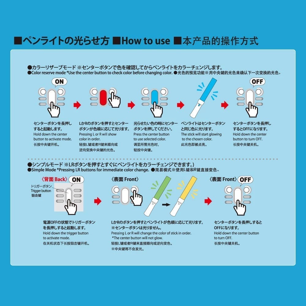 日本LUMICA 大閃光300手燈 24色 演唱會 手燈 螢光棒 電子螢光棒 王棒 王劍 照明 登山 露營-細節圖3