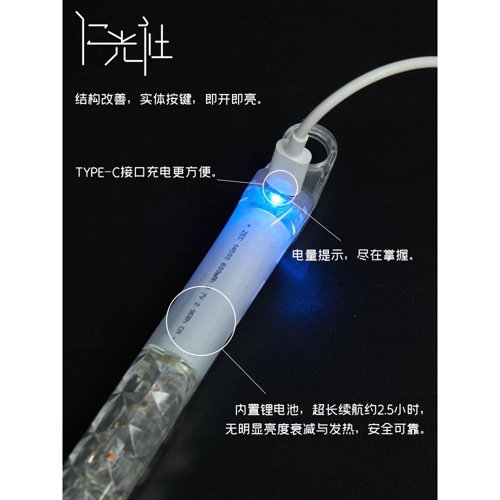 (閃軍) 大火 標準版半透明 仁光社 LUMICA 充電式電子大閃光 UO 露營照明求生登山演唱會 開關長按最新版-細節圖5