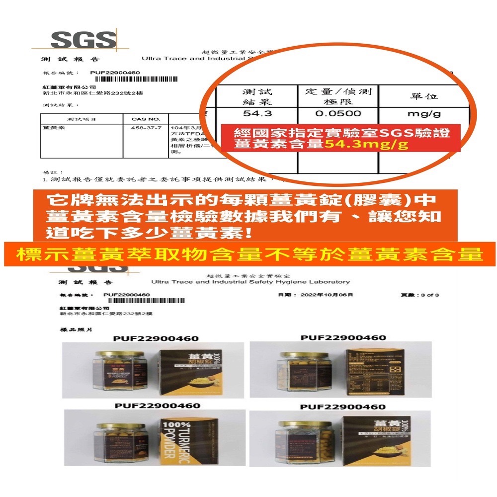 沖繩紅薑黃胡椒錠(🏆專利薑黃素💪單錠500mg代謝升級♨️輔助小幫手)通過台灣SGS檢測並投保產品責任險1000萬元-細節圖5