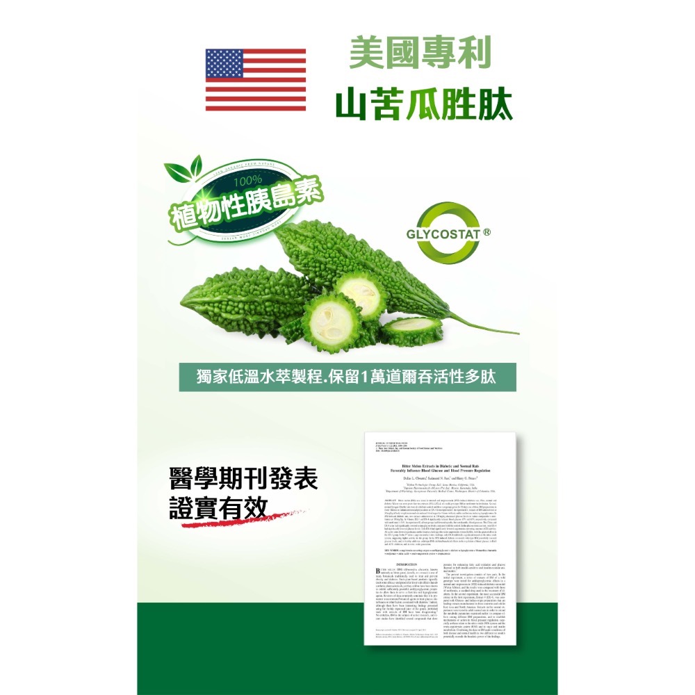雙效💪清醇阻醣代謝循環🇺🇸美國雙專利山苦瓜胜肽納豆紅麴膠囊（國際期刊證實穩定調控）-細節圖2
