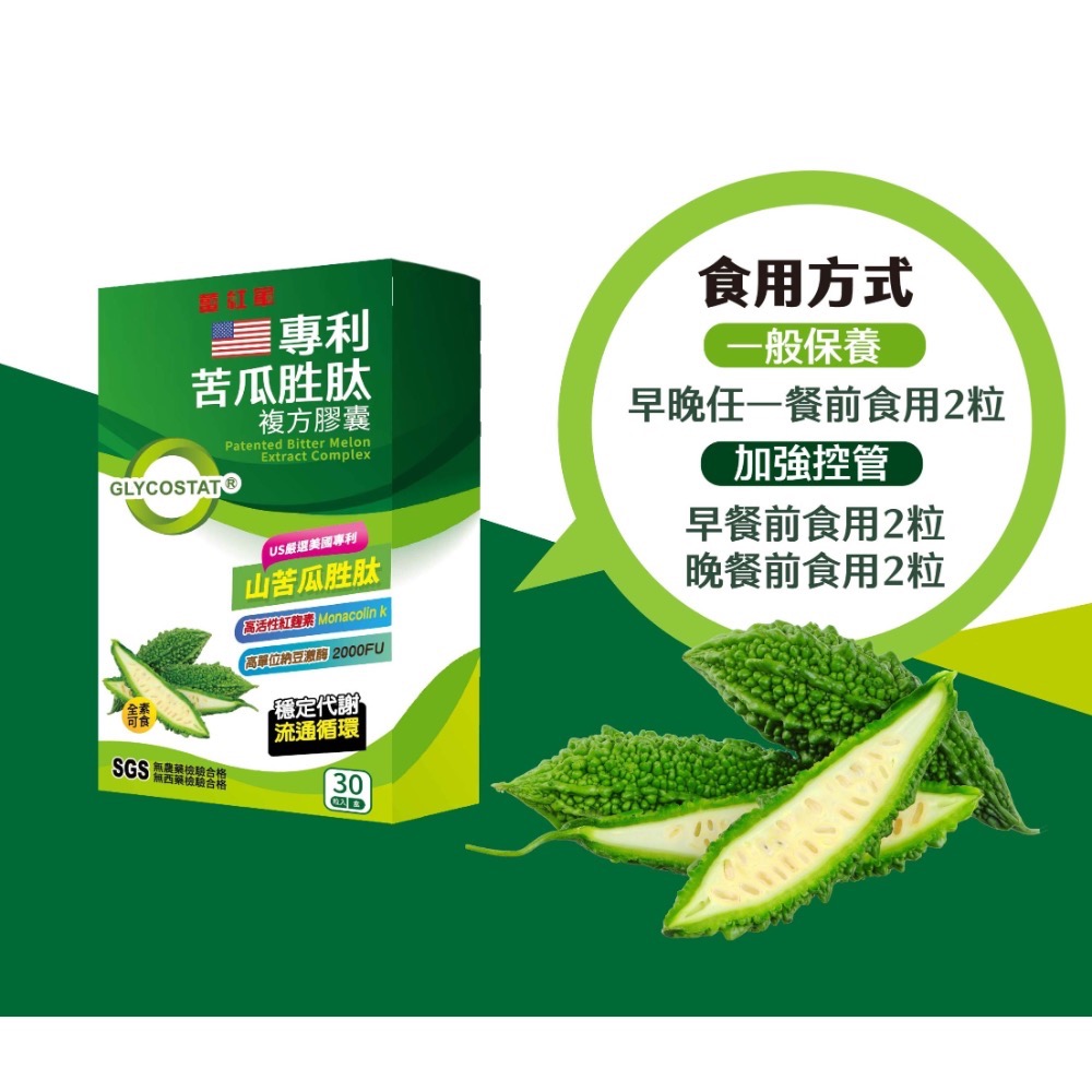 雙效💪清醇阻醣代謝循環🇺🇸美國雙專利山苦瓜胜肽納豆紅麴膠囊（國際期刊證實穩定調控）-細節圖6