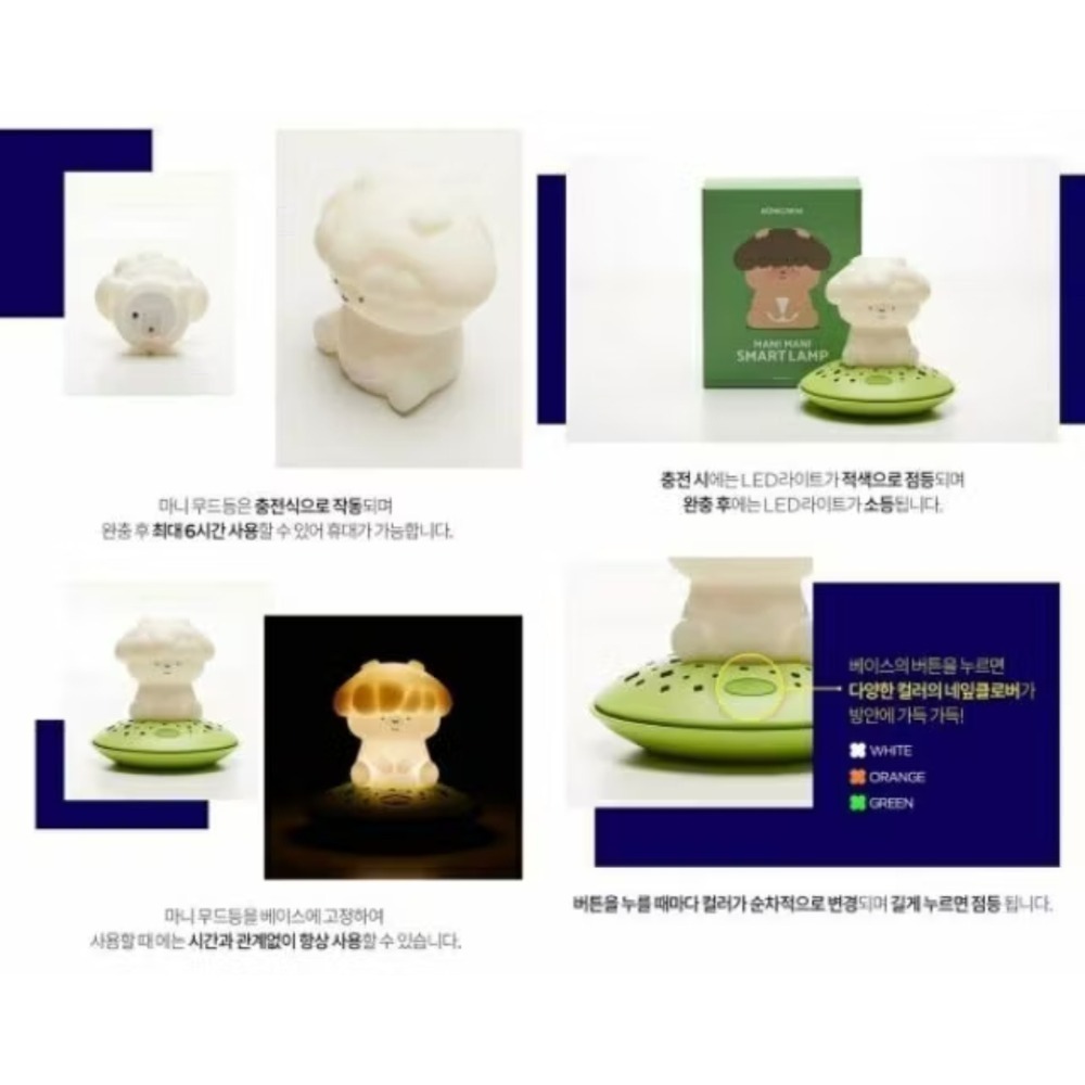 現貨  🇰🇷 韓國 官方正品 蘇志燮 韓劇我身後的陶斯 豬斯娃娃 MANI LED小夜燈 觸碰燈-細節圖7