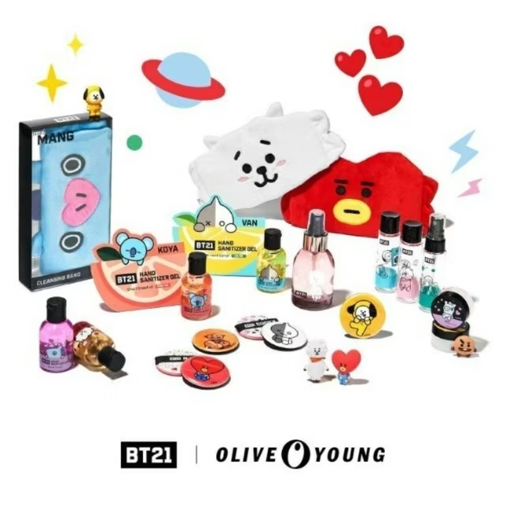 現貨 🇰🇷 韓國 官方正品 韓國 BTS BT21 防彈少年團 x OLIVE YOUNG 氣墊粉撲兩入組 粉撲-細節圖7