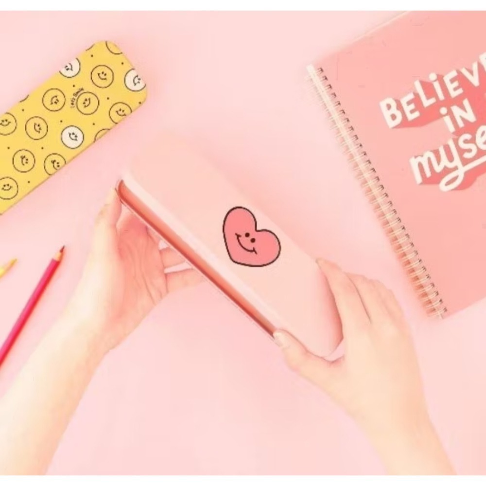 現貨 🇰🇷 韓國大創 DAISO 微笑 笑臉 愛心 鉛筆盒 信紙信封套組 信紙 信封 禮物袋 紙袋 迷你卡-細節圖2