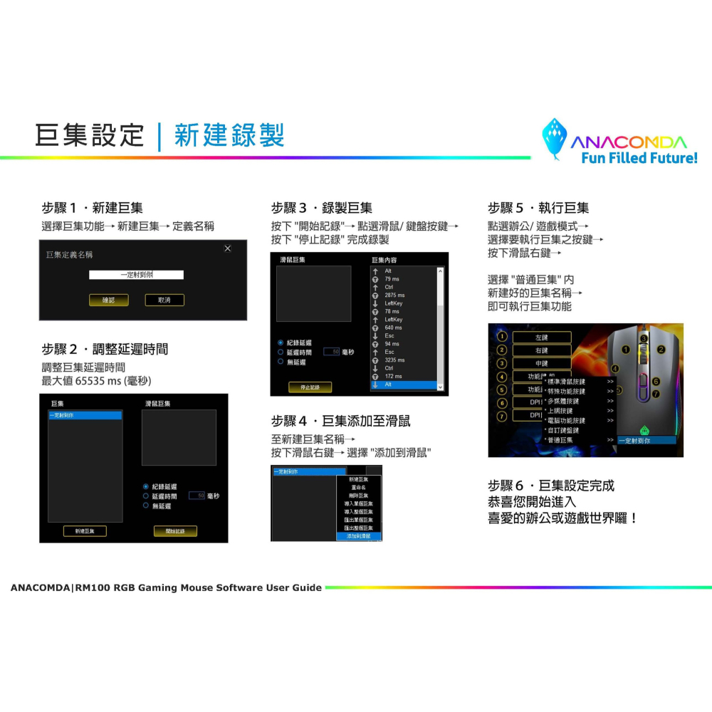 ANACOMDA巨蟒｜黑洞｜RGB 電競滑鼠｜⭐️輕量化｜⭐️傘繩線｜全新未拆-細節圖9