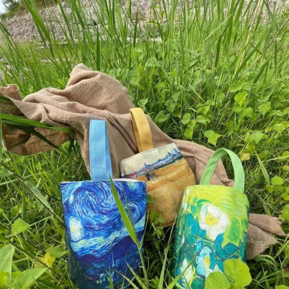 【台灣出貨 超商滿額免運】【現貨】24小時出貨〔防水厚挺帆布〕文藝風歐洲手提袋防水水壺袋水壺提袋飲料提袋飲料杯袋杯袋飲料-細節圖3