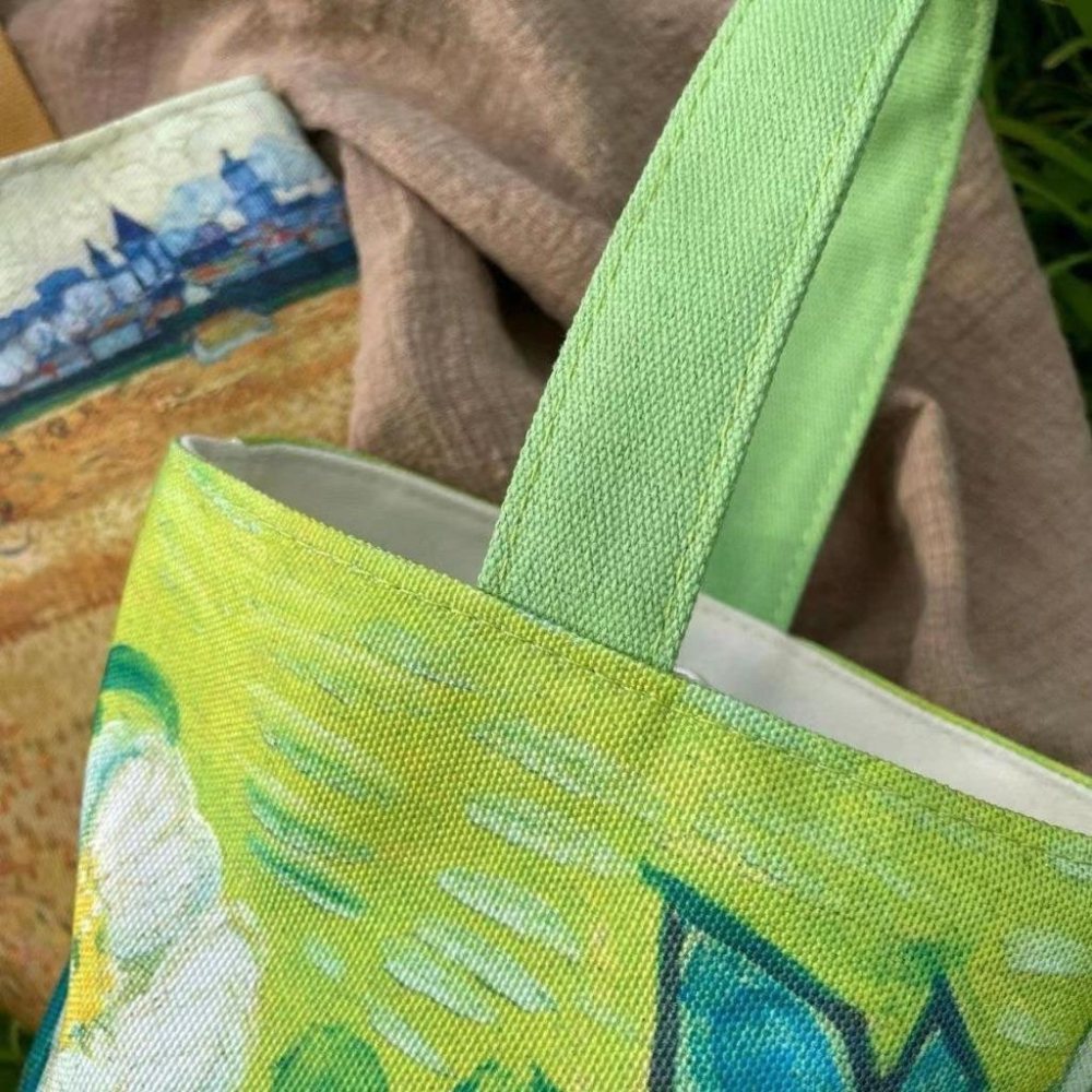 【台灣出貨 超商滿額免運】【現貨】24小時出貨〔防水厚挺帆布〕文藝風歐洲手提袋防水水壺袋水壺提袋飲料提袋飲料杯袋杯袋飲料-細節圖7