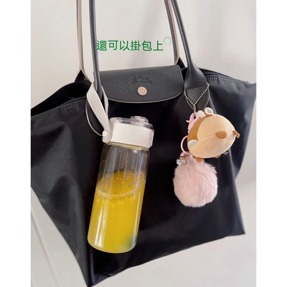 【台灣現貨無印風水壺 玻璃簡約水壺無印風便攜透明水壺 透明水壺 小清新水杯 彈蓋水杯 直飲水杯 簡約 透明 無印風 手提-細節圖5