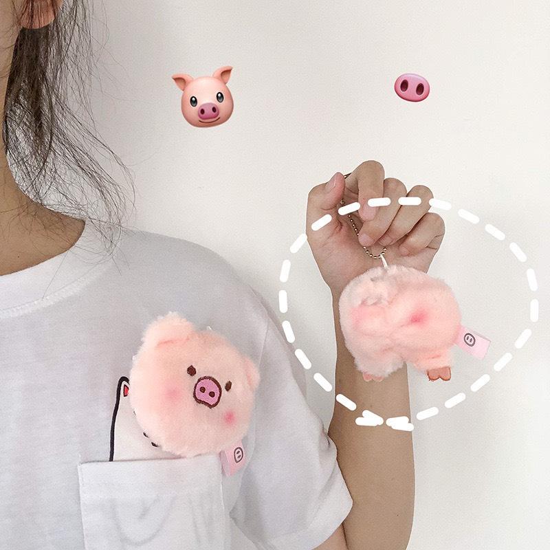 ［台灣現貨］超可愛小豬毛絨吊飾 附別針 豬屁股 包包掛件 鑰匙圈小豬吊飾小豬別針 豬屁屁胸針吊飾別針包包配件裝飾豬豬屁屁-細節圖7