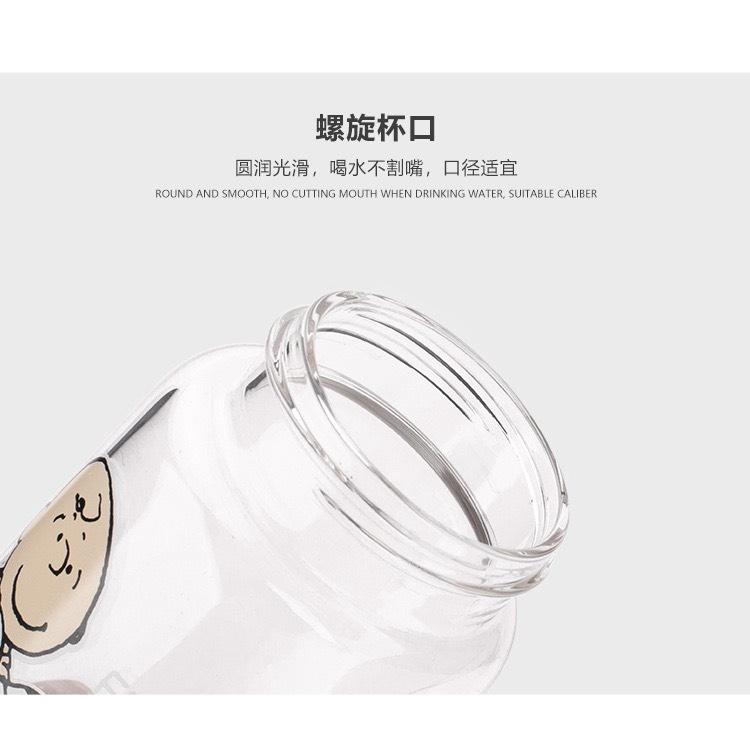 【台灣現貨】史努比 Snoopy 玻璃咖啡泡茶Snoopy史努比耐熱杯子家用卡通可愛小巧水杯茶杯咖啡杯收藏禮物-細節圖3