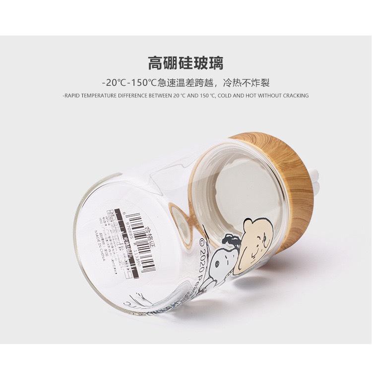 【台灣現貨】史努比 Snoopy 玻璃咖啡泡茶Snoopy史努比耐熱杯子家用卡通可愛小巧水杯茶杯咖啡杯收藏禮物-細節圖4
