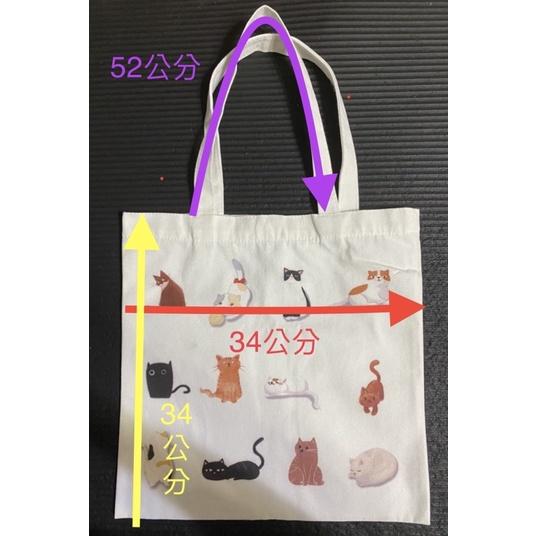 出清特價【台灣出貨 超商滿額免運】韓版 貓咪帆布托特包 大容量 百搭 托特包 單肩包側背包帆布包 太空包-細節圖7